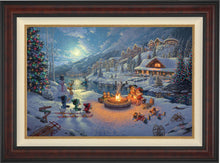 Load image into Gallery viewer, Disney Mickey and Minnie Christmas Lodge - Limited Edition Canvas (JE - Jewel Edition) - Art Of Entertainment
