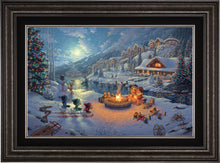 Load image into Gallery viewer, Disney Mickey and Minnie Christmas Lodge - Limited Edition Canvas (JE - Jewel Edition) - Art Of Entertainment
