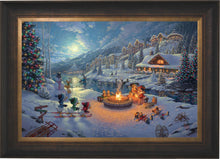 Load image into Gallery viewer, Disney Mickey and Minnie Christmas Lodge - Limited Edition Canvas (JE - Jewel Edition) - Art Of Entertainment
