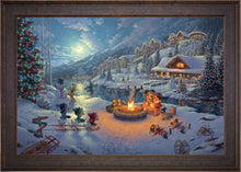 Load image into Gallery viewer, Disney Mickey and Minnie Christmas Lodge - Limited Edition Canvas (JE - Jewel Edition) - Art Of Entertainment
