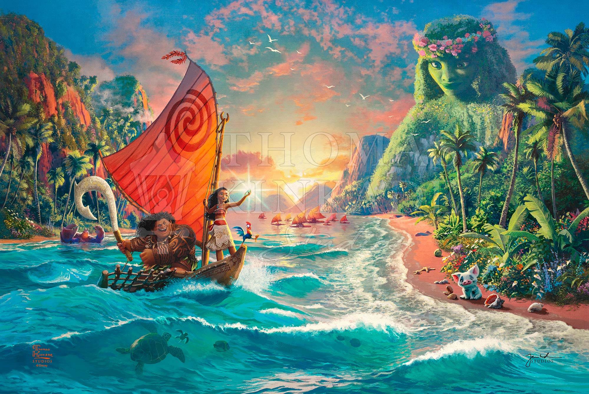 アメリカディズニー モアナ 印刷物 Disney Moana - Limited Edition Canvas (SN - Standard