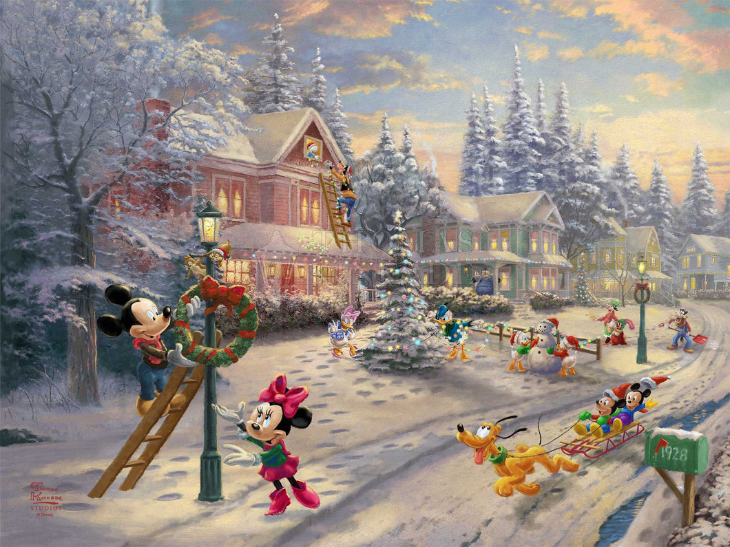 Mickey's Victorian Christmas - Limited Edition Canvas - SN - (Unframed)