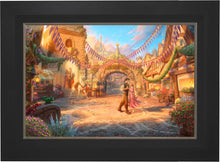 Load image into Gallery viewer, Rapunzel Dancing in the Sunlit Courtyard - Limited Edition Canvas (JE - Jewel Edition) - ArtOfEntertainment.com

