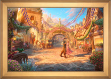 Load image into Gallery viewer, Rapunzel Dancing in the Sunlit Courtyard - Limited Edition Canvas (JE - Jewel Edition) - ArtOfEntertainment.com
