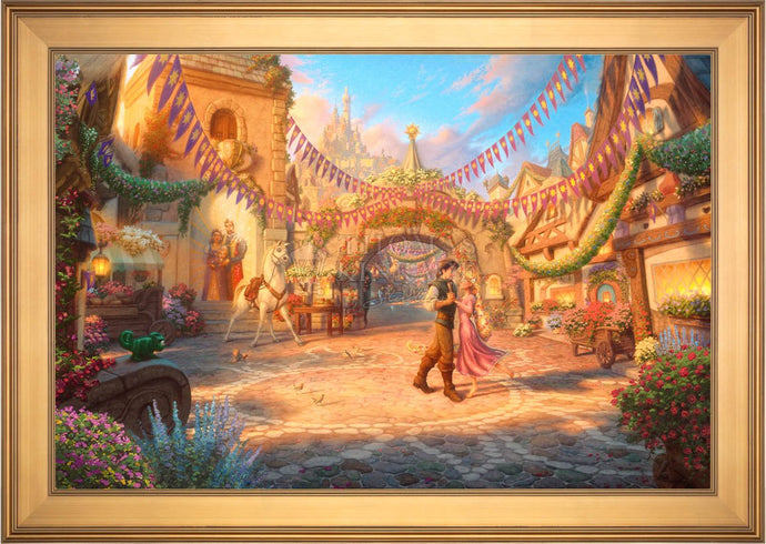Rapunzel Dancing in the Sunlit Courtyard - Limited Edition Canvas (SN - Standard Numbered) - ArtOfEntertainment.com
