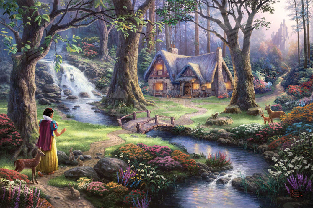 Snow White Discovers the Cottage - Limited Edition Canvas - SN - (Unframed)