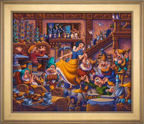 Snow White Dancing with the Dwarfs - Limited Edition Canvas (AP - Artist Proof) - ArtOfEntertainment.com