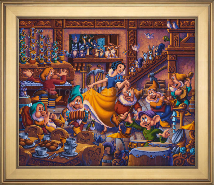 Snow White Dancing with the Dwarfs - Limited Edition Canvas (AP - Artist Proof) - ArtOfEntertainment.com