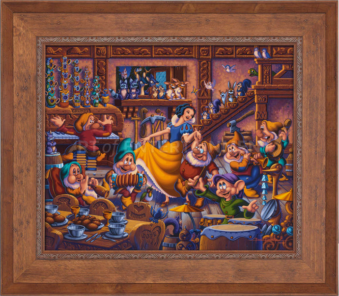 Snow White Dancing with the Dwarfs - Limited Edition Canvas (SN - Standard Numbered) - ArtOfEntertainment.com