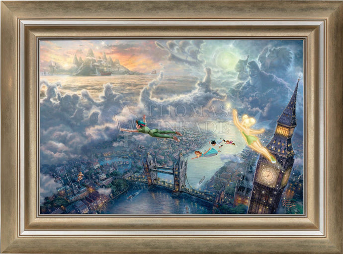 Tinker Bell and Peter Pan Fly to Never Land - Limited Edition Canvas (SN - Standard Numbered) - ArtOfEntertainment.com