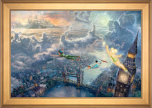Load image into Gallery viewer, Tinker Bell and Peter Pan Fly to Never Land - Limited Edition Canvas (SN - Standard Numbered) - ArtOfEntertainment.com
