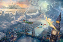 Load image into Gallery viewer, Tinker Bell and Peter Pan Fly to Neverland - Limited Edition Canvas - SN - (Unframed)
