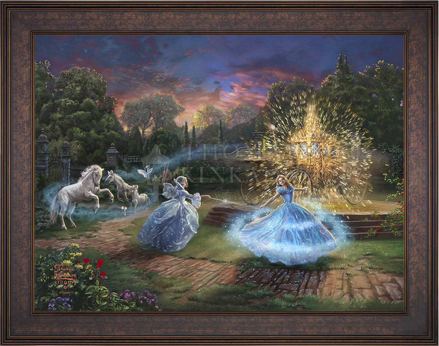絵画 Disney Fine Art Disney Frozen - Limited Edition on Paper By Thomas Kinkade