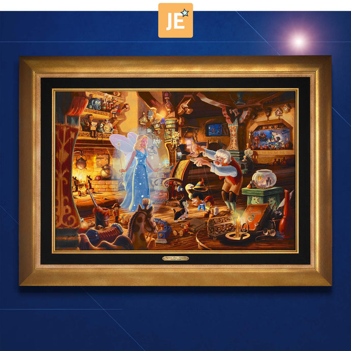 Disney Geppetto's Pinocchio - Limited Edition Canvas (JE - Jewel Edition) Limited Edition Canvas - Art Of Entertainment