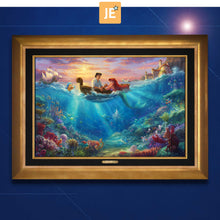 Load image into Gallery viewer, The Little Mermaid Falling in Love - Limited Edition Canvas (JE - Jewel Edition) - ArtOfEntertainment.com
