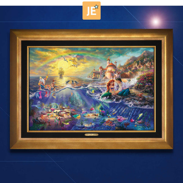 Thomas Kinkade Studios - Disney The Little Mermaid - Jewel Edition Art 12 x 18 / JE / Unframed
