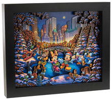 Load image into Gallery viewer, Mickey and Friends Skating in Central Park - 13&quot; x 16&quot; Stratascape - Art Of Entertainment
