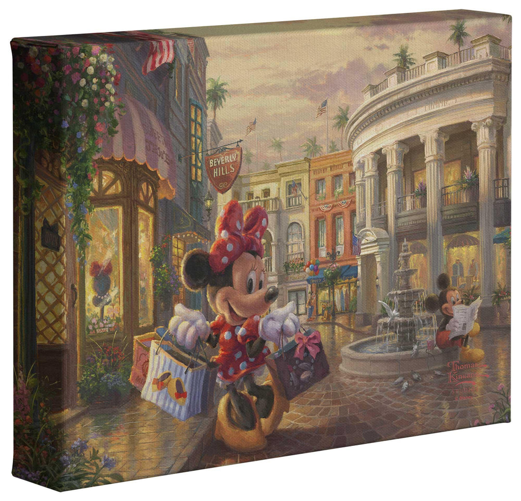 Minnie Rocks the Dots on Rodeo Drive - Gallery Wrapped Canvas - Art Of Entertainment