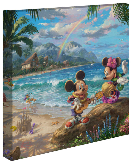Mickey and Minnie in Hawaii - Gallery Wrapped Canvas