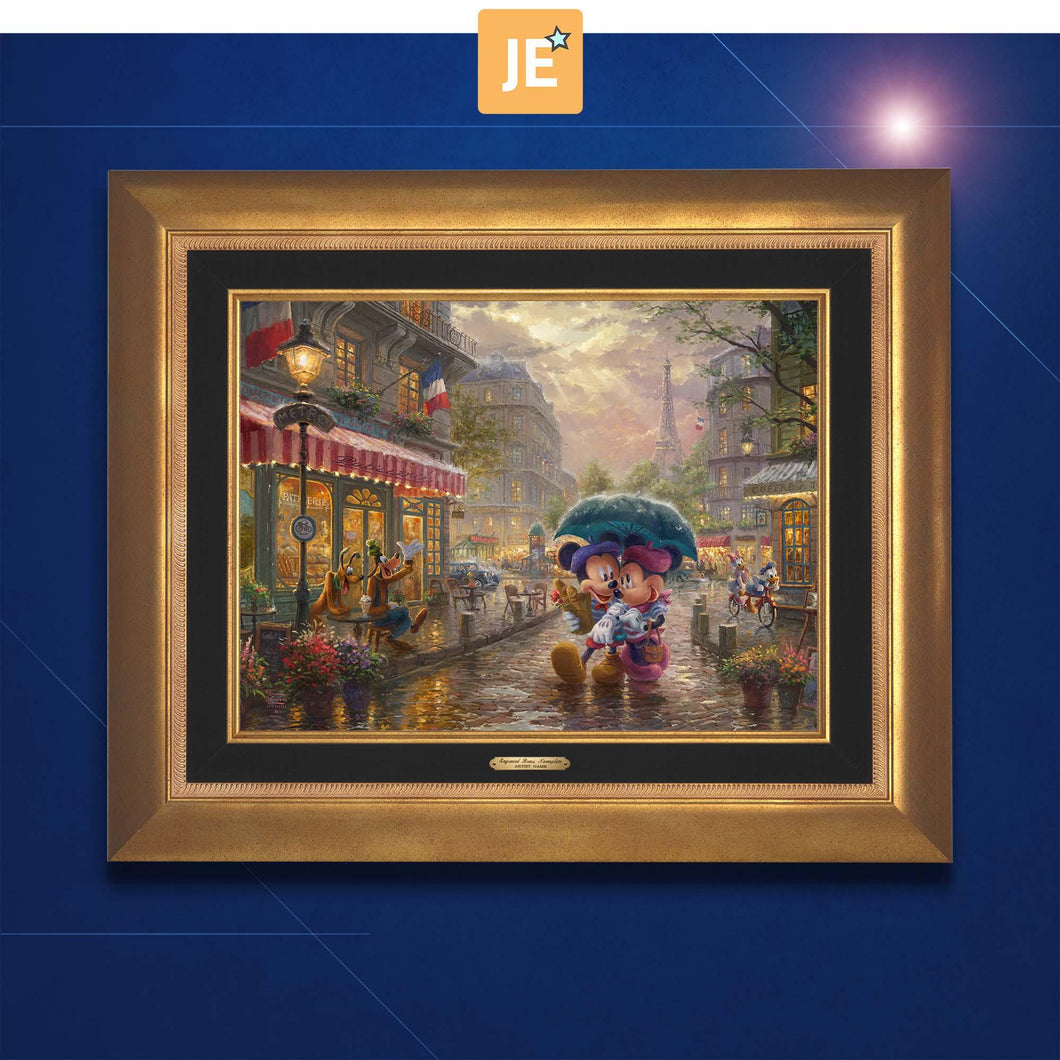Disney Mickey and Minnie in Paris - Limited Edition Canvas (JE - Jewel Edition) - Art Of Entertainment