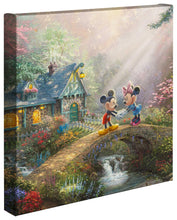 Load image into Gallery viewer, Mickey &amp; Minnie Sweetheart Bridge - 14&quot; x 14&quot; Gallery Wrapped Canvas 69445
