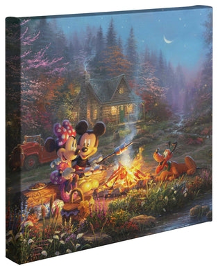 Mickey and Minnie - Sweetheart Campfire - Gallery Wrapped Canvas