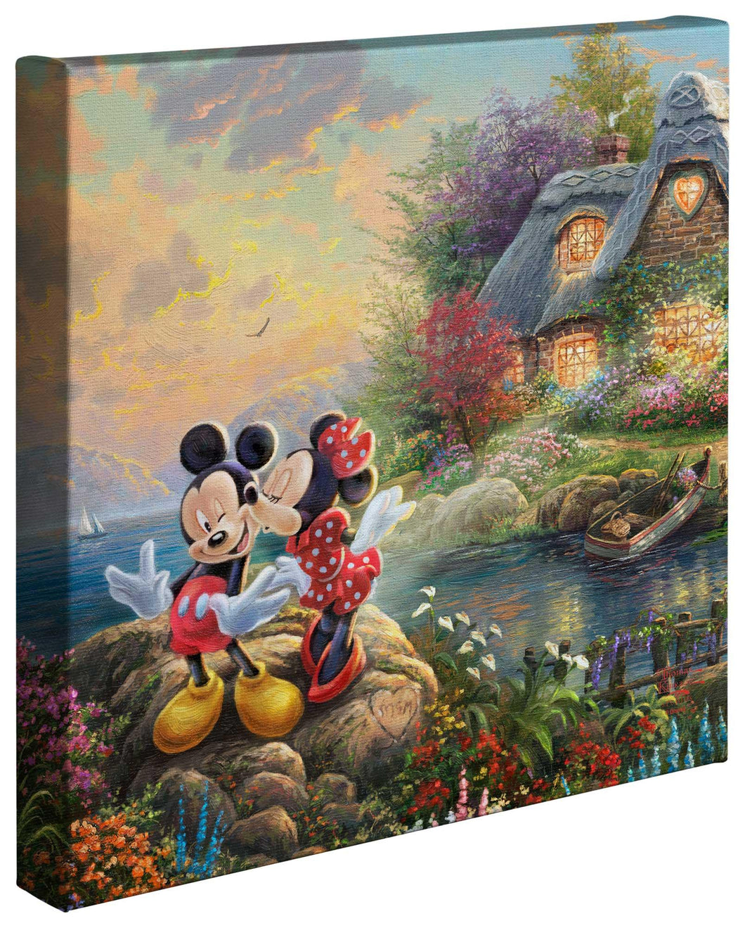 Mickey & Minnie Sweetheart Cove - Gallery Wrapped Canvas - Art Of Entertainment