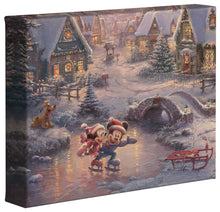 Load image into Gallery viewer, Mickey &amp; Minnie Sweetheart Holiday - Gallery Wrapped Canvas
