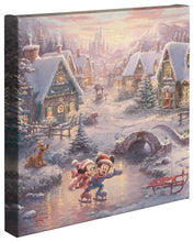 Load image into Gallery viewer, Mickey &amp; Minnie Sweetheart Holiday - Gallery Wrapped Canvas
