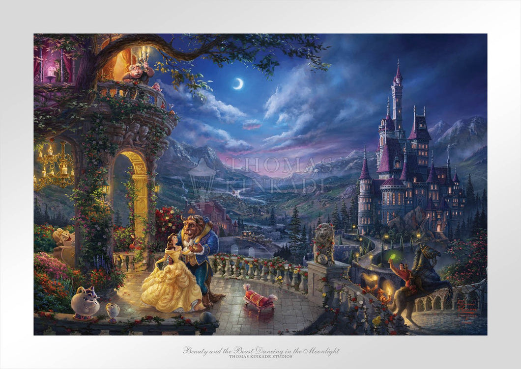 Beauty and the Beast Dancing in the Moonlight - Limited Edition Paper - SN - (Unframed)