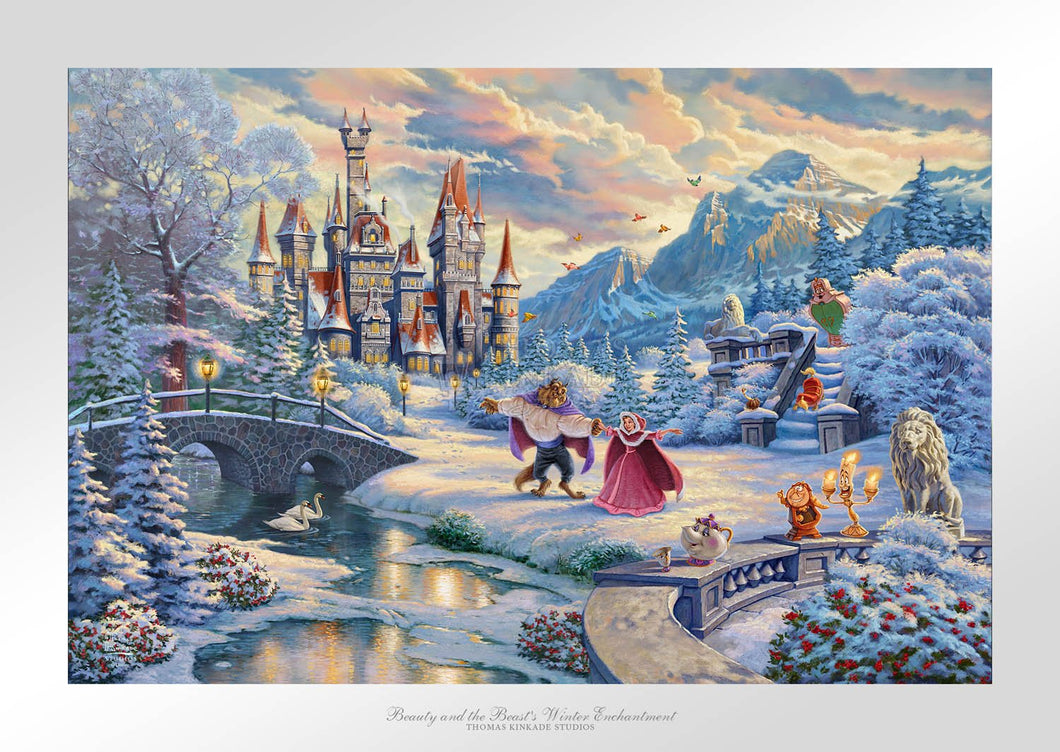 Beauty and the Beast's Winter Enchantment - Limited Edition Paper - SN - (Unframed)
