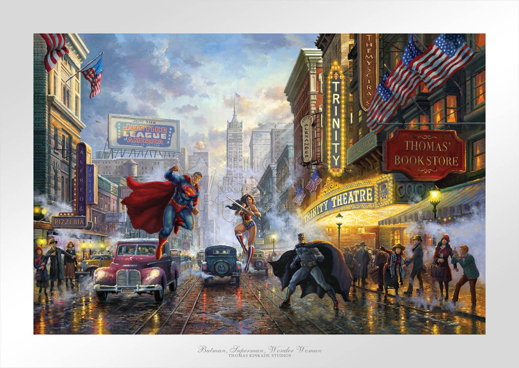 Batman, Superman, Wonder Woman - Limited Edition Paper - SN - (Unframed)