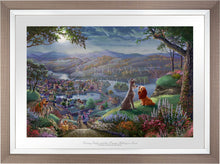 Load image into Gallery viewer, Disney Lady and the Tramp Falling in Love - Limited Edition Paper (SN - Standard Numbered) - ArtOfEntertainment.com
