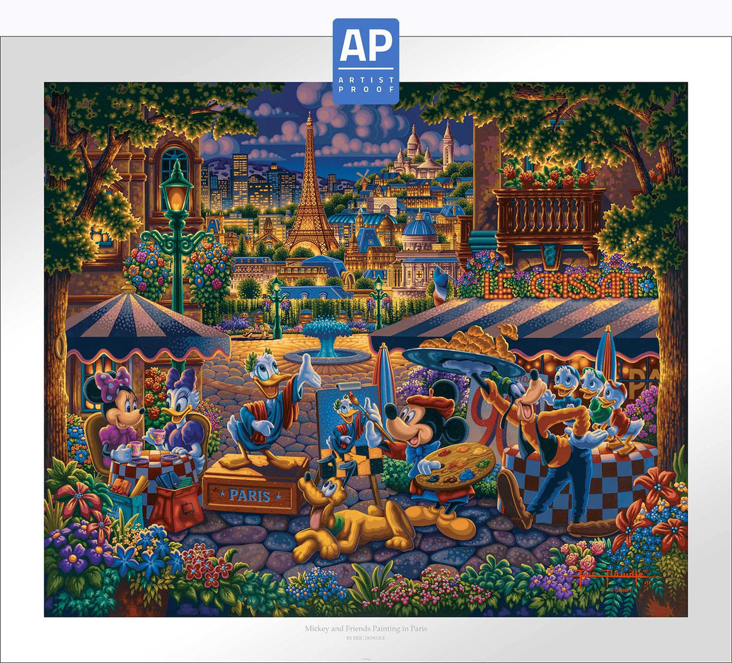 Mickey and Friends in Paris - Limited Edition Paper (AP - Artist Proof) - ArtOfEntertainment.com