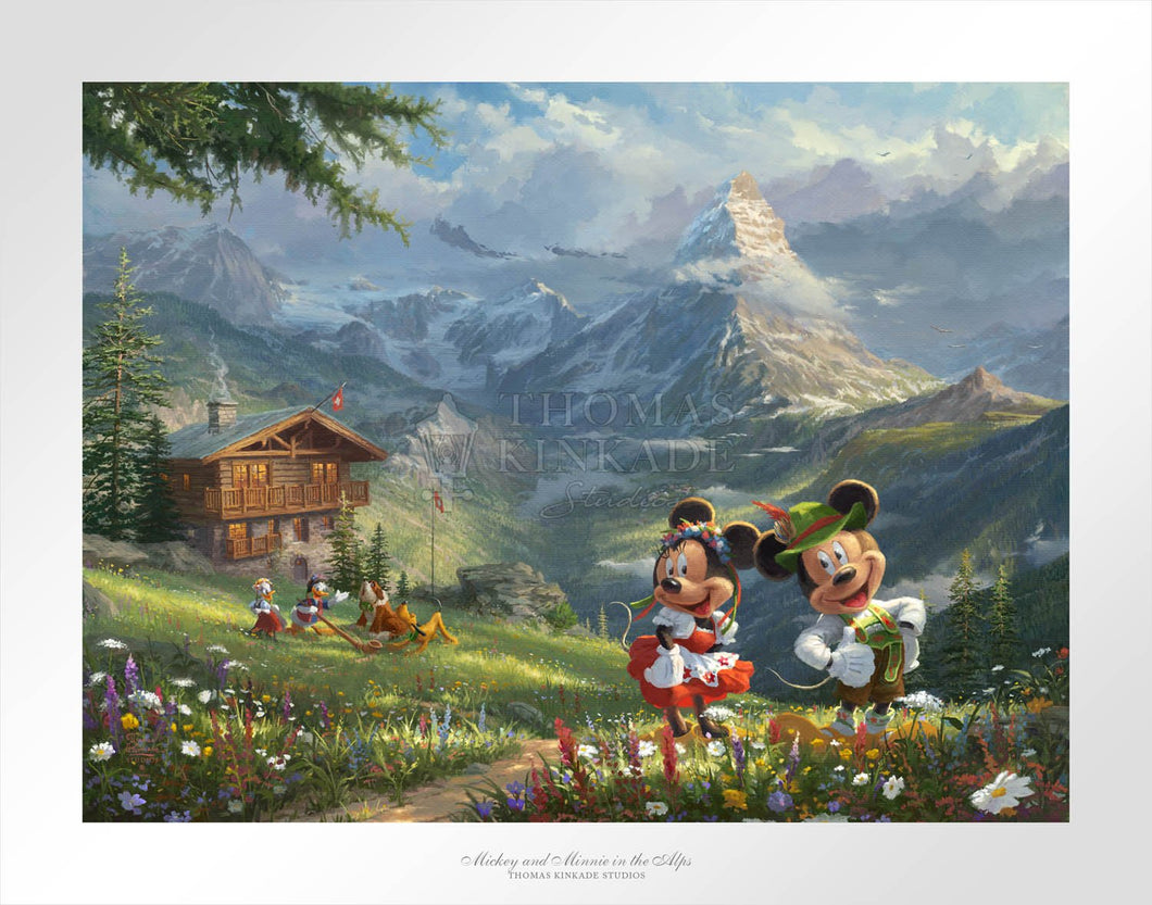 Mickey and Minnie in the Alps - Limited Edition Paper - SN - (Unframed)