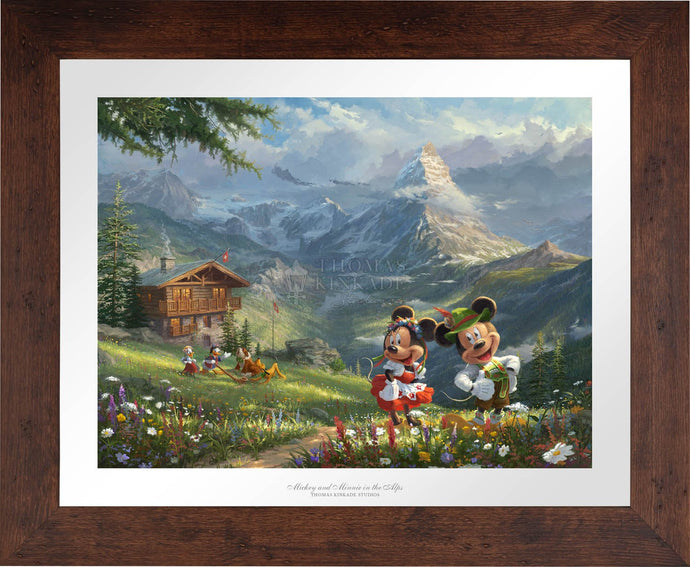 Mickey and Minnie in Alps - Limited Edition Paper (SN - Standard Numbered) - ArtOfEntertainment.com