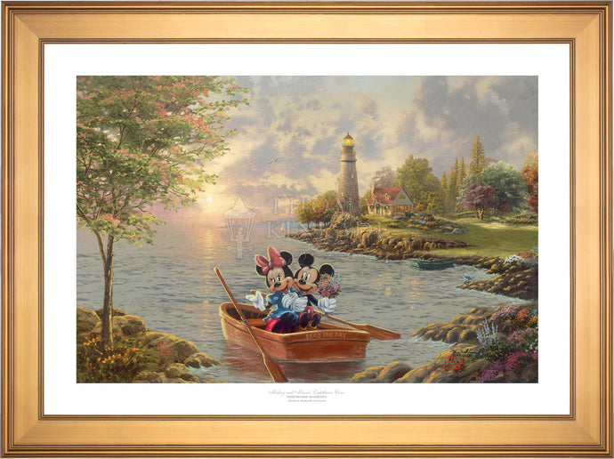 Mickey and Minnie Lighthouse Cove - Limited Edition Paper (SN - Standard Numbered) - ArtOfEntertainment.com