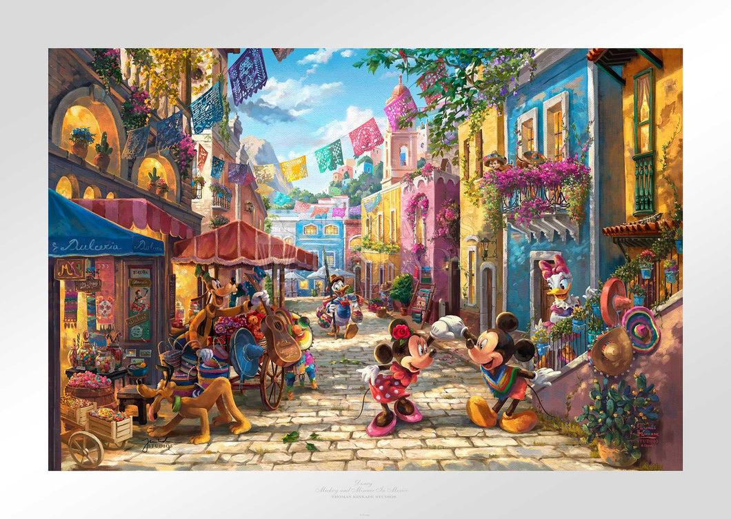 Mickey and Minnie in Mexico, Disney - Limited Edition Paper - SN - (Unframed)