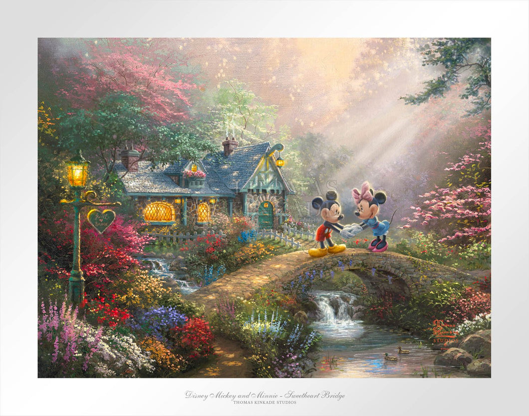 Disney Mickey and Minnie - Sweetheart Bridge - Limited Edition Paper - SN - (Unframed)