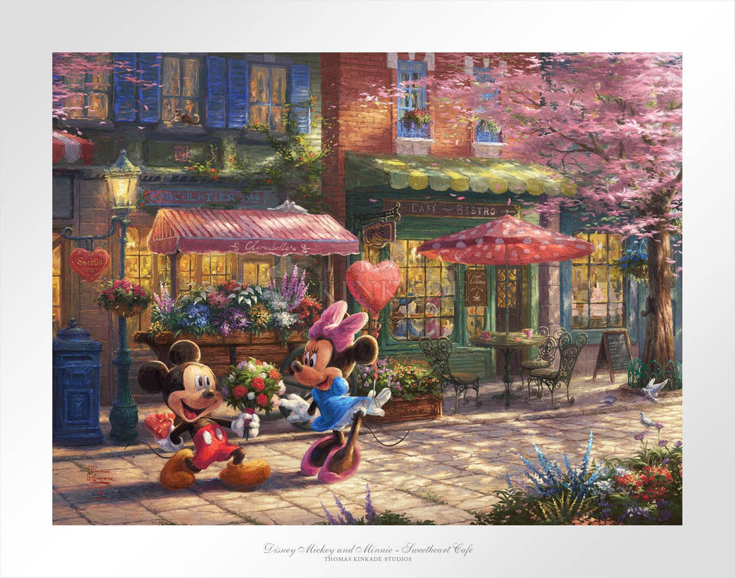 Disney Mickey and Minnie - Sweetheart Café - Limited Edition Paper - SN - (Unframed)