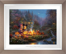 Load image into Gallery viewer, Mickey and Minnie Sweetheart Campfire - Limited Edition Paper (SN - Standard Numbered) - ArtOfEntertainment.com
