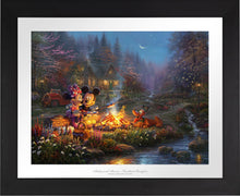 Load image into Gallery viewer, Mickey and Minnie Sweetheart Campfire - Limited Edition Paper (SN - Standard Numbered) - ArtOfEntertainment.com

