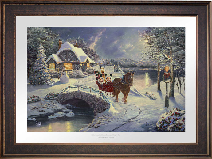 Mickey and Minnie Evening Sleigh Ride - Limited Edition Paper (SN - Standard Numbered) - ArtOfEntertainment.com