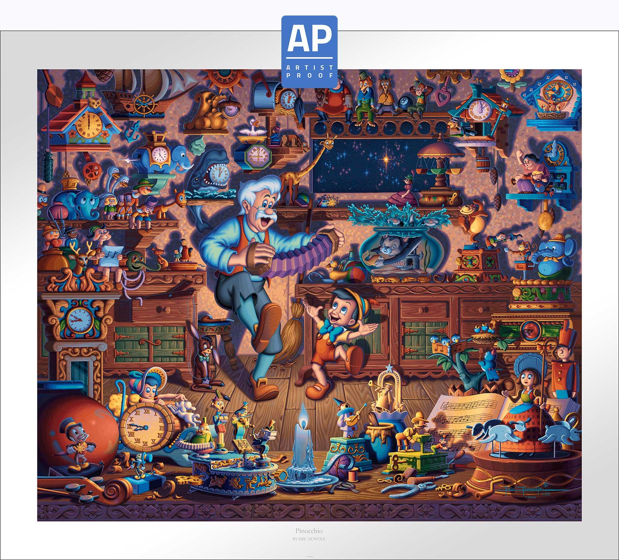 絵画 Disney Pinocchio Art Edition Disney Pinocchio Art Edition Pinocchio's World From Walt Disney by