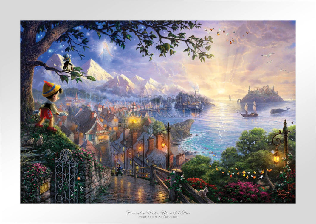 Pinocchio Wishes Upon A Star - Limited Edition Paper - SN - (Unframed)