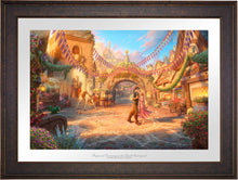 Load image into Gallery viewer, Rapunzel Dancing in the Sunlit Courtyard - Limited Edition Paper (SN - Standard Numbered) - ArtOfEntertainment.com
