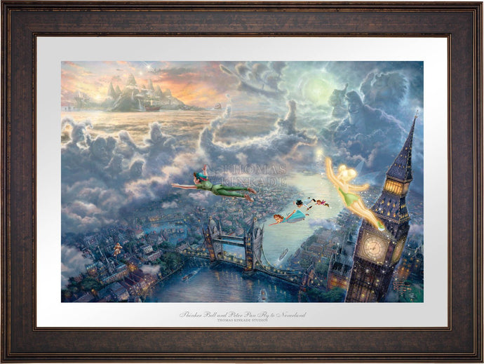 Tinker Bell and Peter Pan Fly to Never Land - Limited Edition Paper (SN - Standard Numbered) - ArtOfEntertainment.com