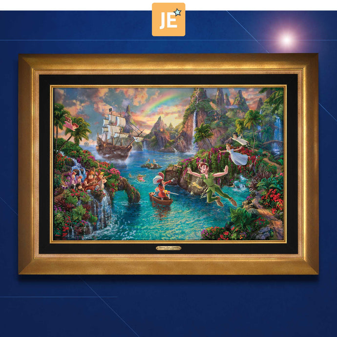 Peter Pan's Never Land - Limited Edition Canvas (JE - Jewel Edition) - ArtOfEntertainment.com