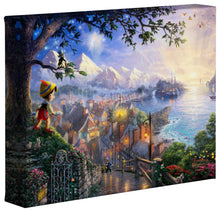 Load image into Gallery viewer, Pinocchio Wishes Upon A Star - Gallery Wrapped Canvas - ArtOfEntertainment.com
