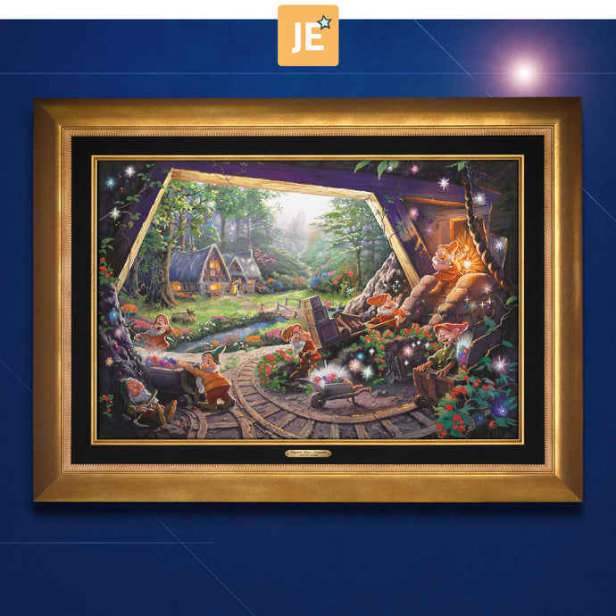 Snow White and the Seven Dwarfs - Limited Edition Canvas (JE - Jewel Edition) - ArtOfEntertainment.com